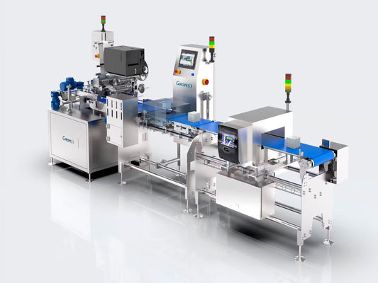 Automatische weeg- en etiketteermachine voor industriële productielijn