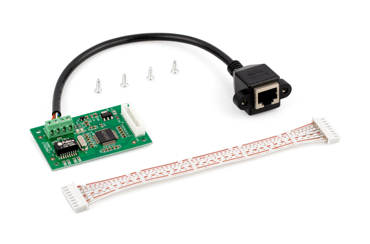 Ethernet interface to connect to an IP-based Ethernet network, must be ordered at purchase